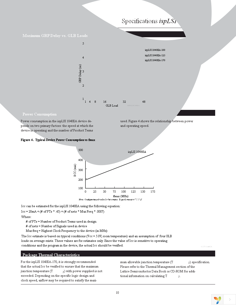 ISPLSI 1048EA-100LQ128 Page 10